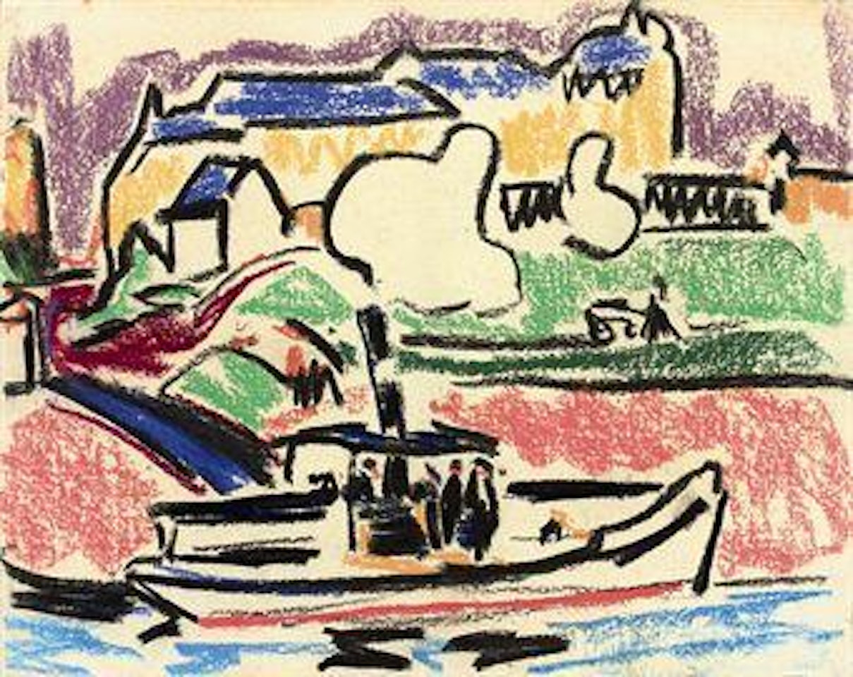 Flussdampfer by Ernst Ludwig Kirchner