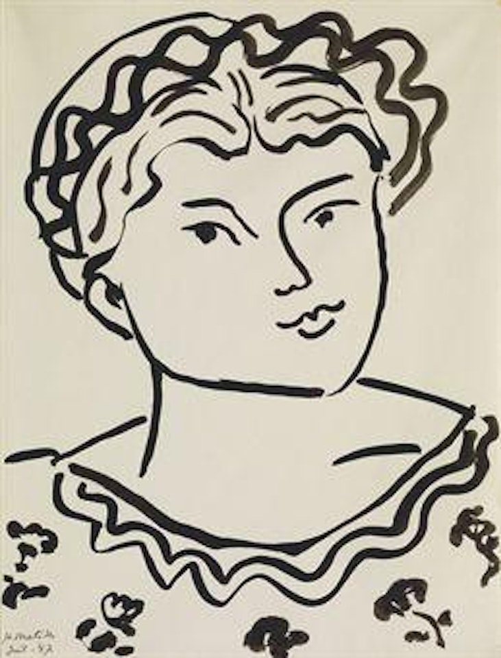 Tête d'une jeune fille by Henri Matisse