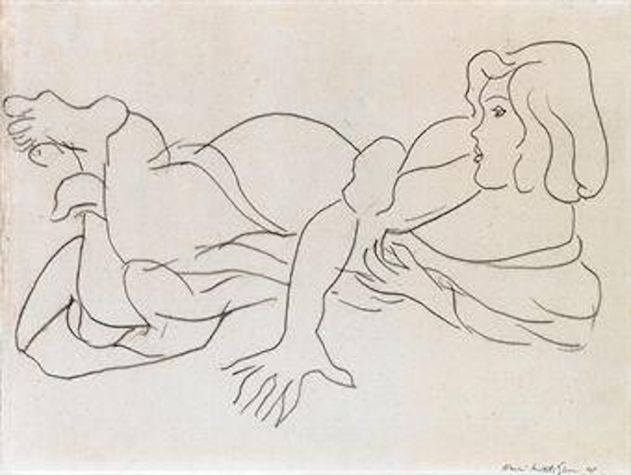 Jeune femme allongée by Henri Matisse