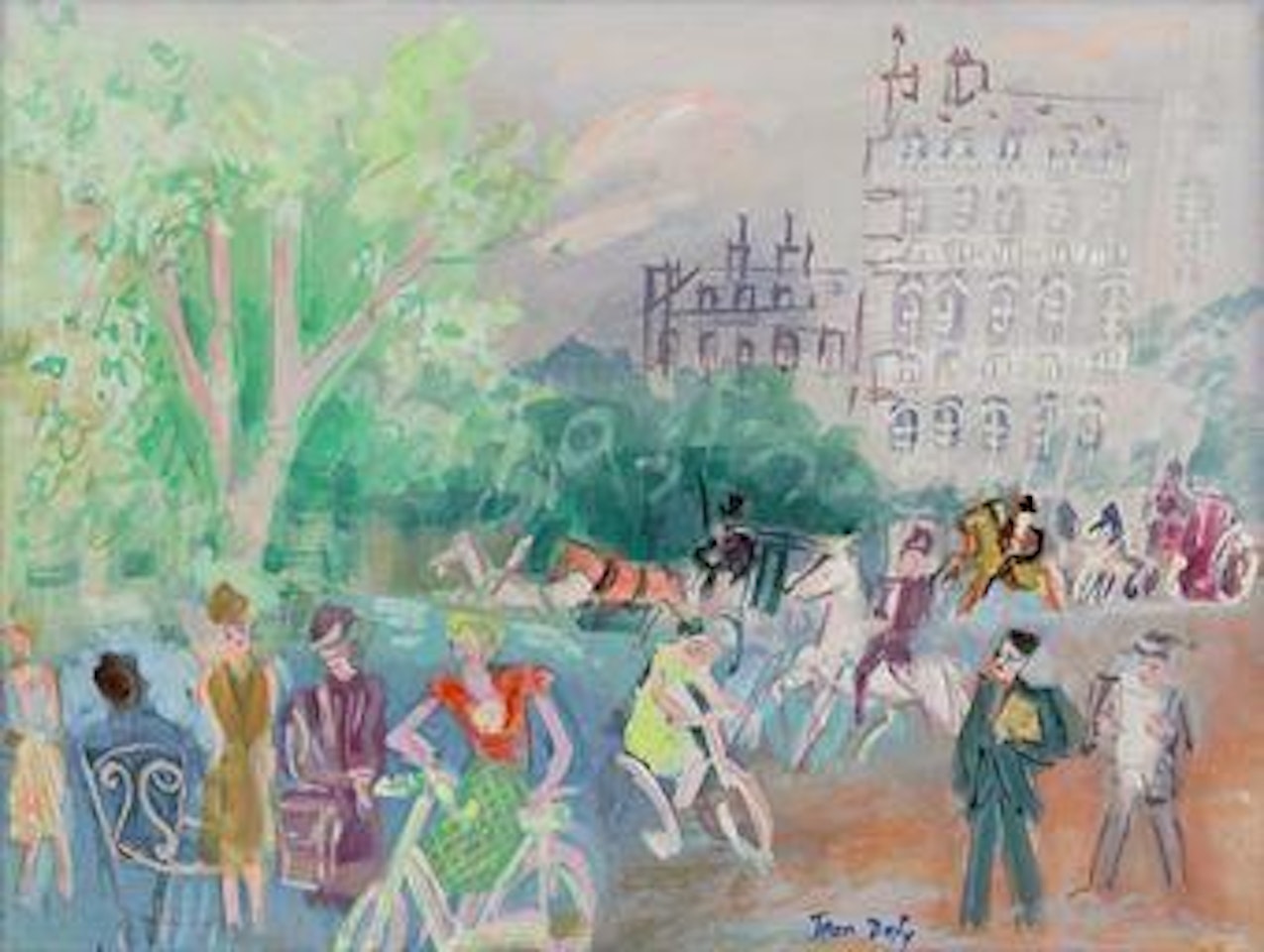 Le Bois de Boulogne by Jean Dufy