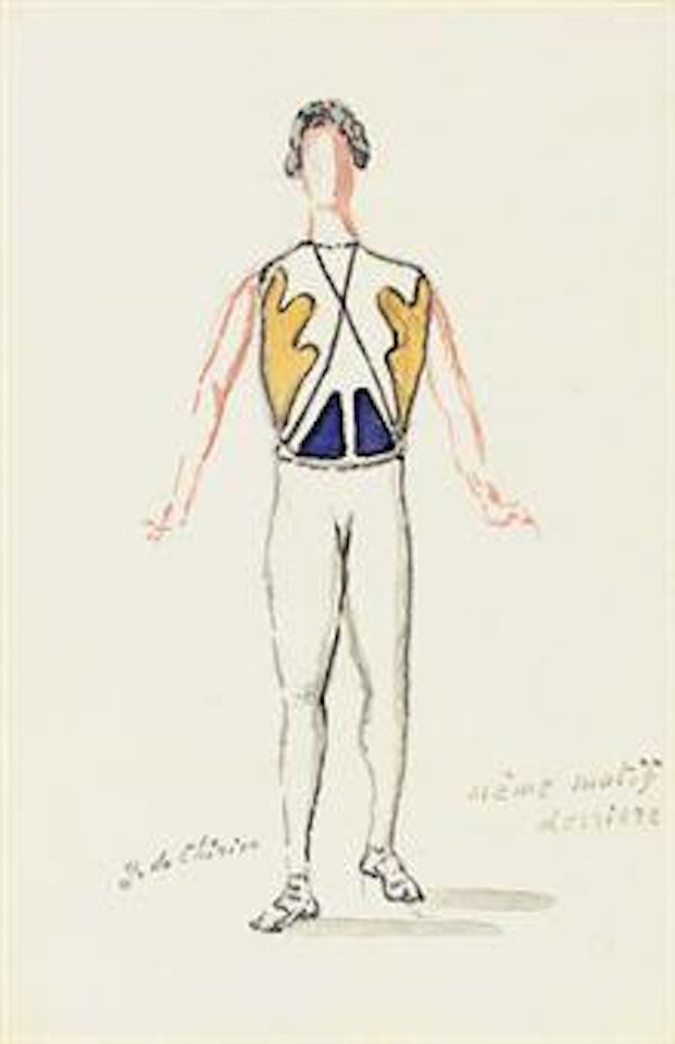 Bozzetto per l'opera Orfeo di Gluck: Costume maschile by Giorgio de Chirico