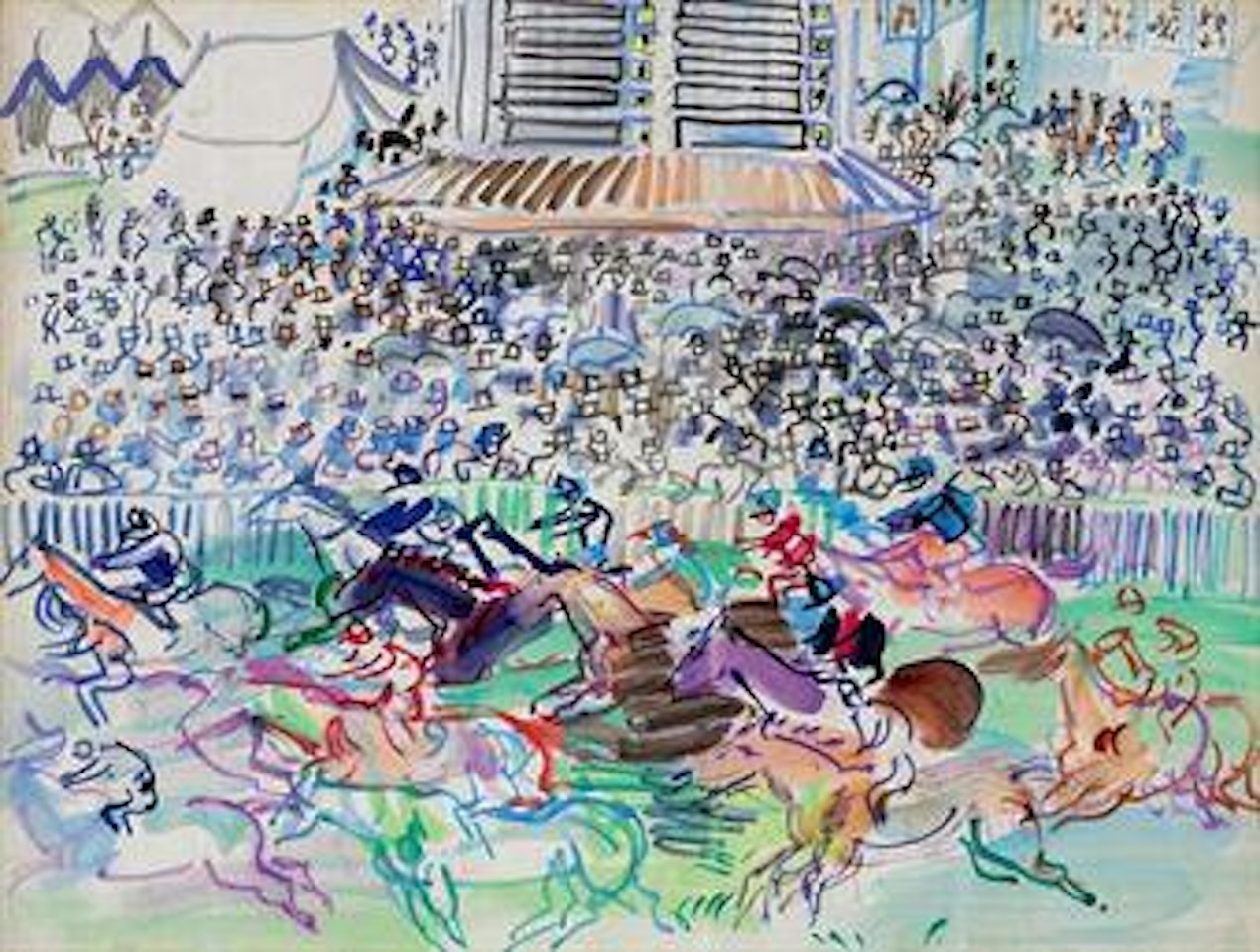 Les courses à Epsom by Raoul Dufy