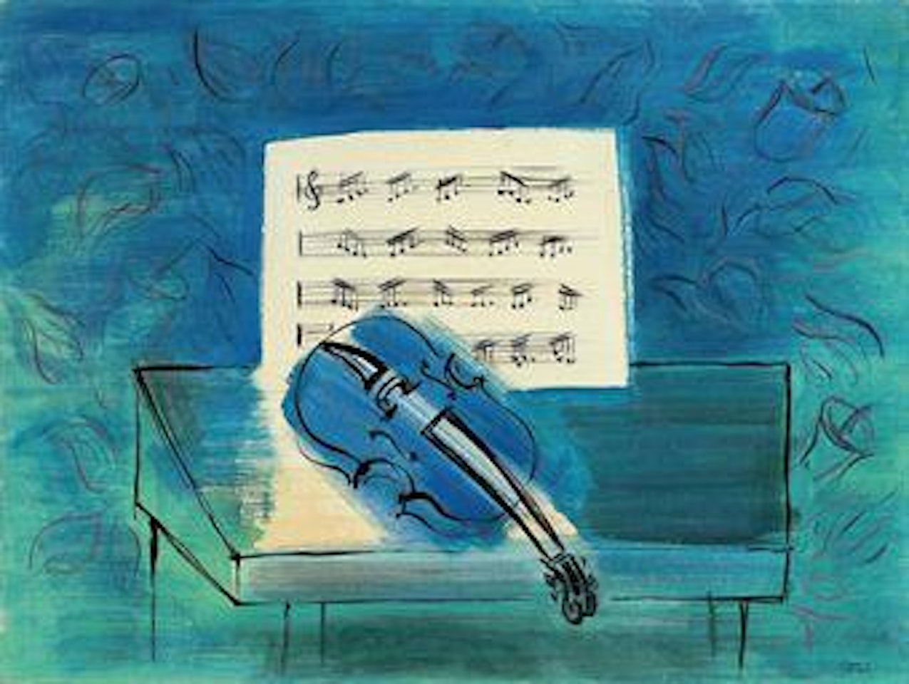 Le violon bleu by Raoul Dufy