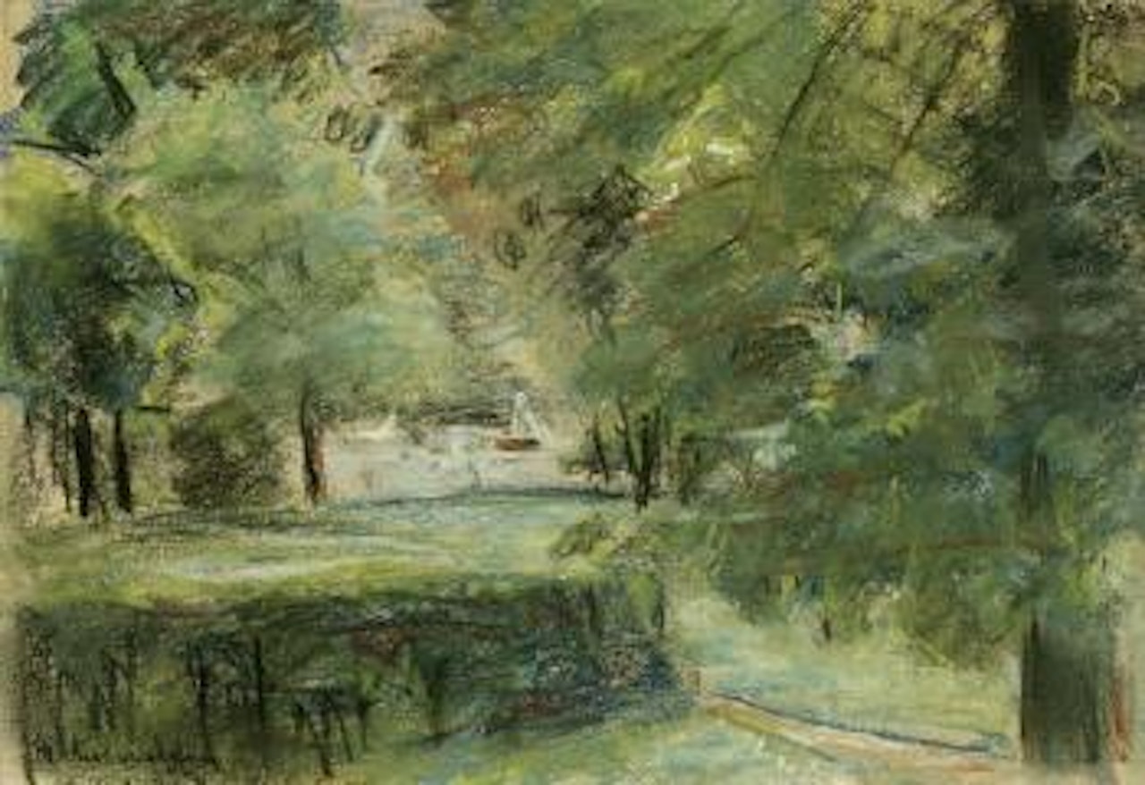 Der Garten des Kunstlers am Wannsee mit Blick auf die Heckengarten by Max Liebermann