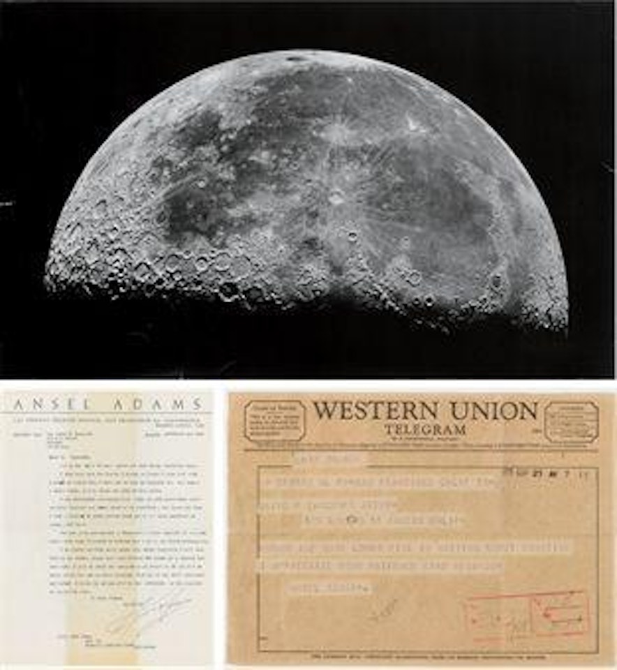 Lunar study from a Lick Observatory negative by Ansel Adams