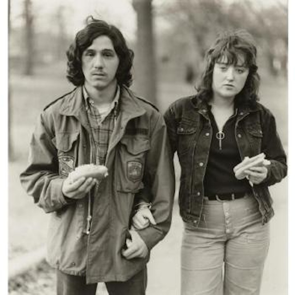 A Young Man And His Girlfriend With Hot Dogs In The Park, NYC by Diane Arbus by Neil Selkirk