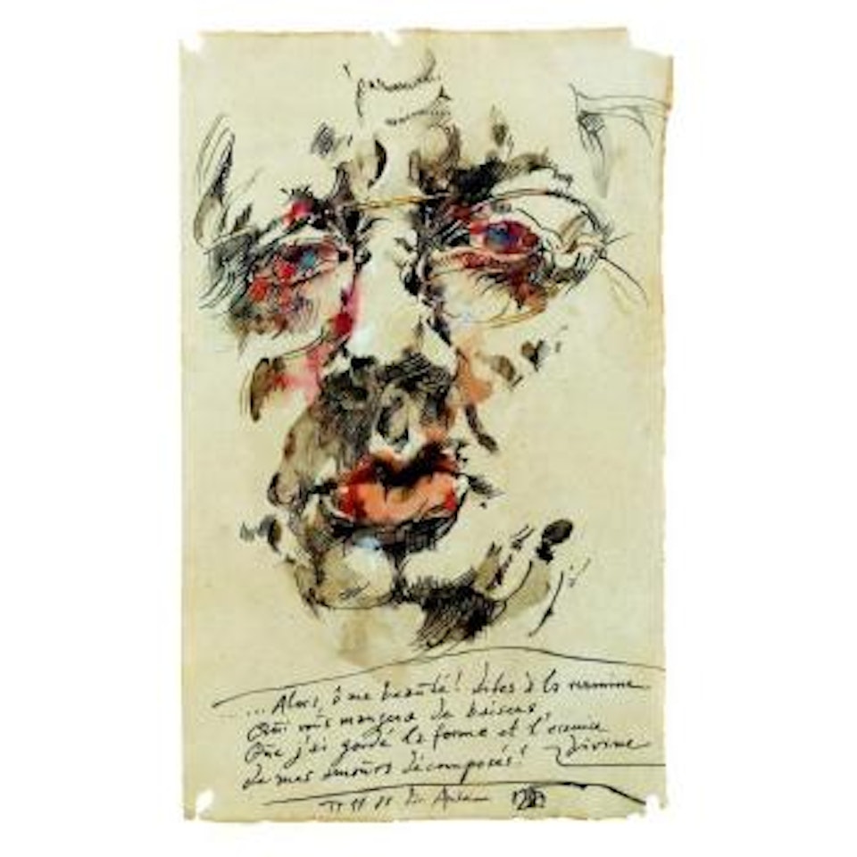 Autoportrait (Et Poème De Baudelaire) by Horst Janssen