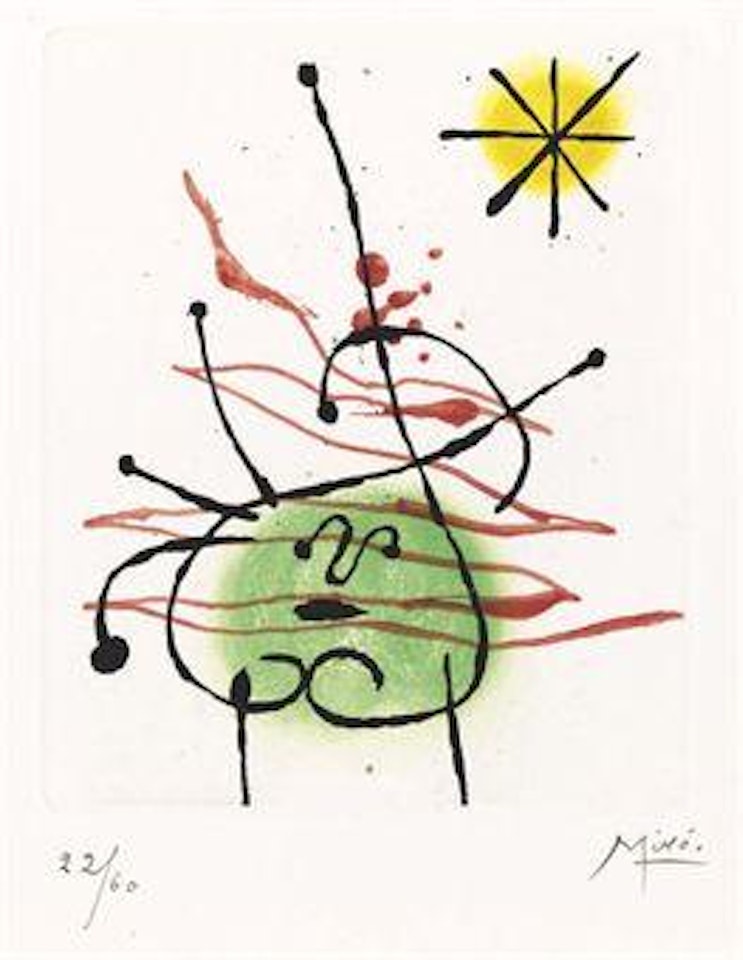 Suite La Bague d'Aurore: one plate (D 127; see C books 45) by Joan Miró