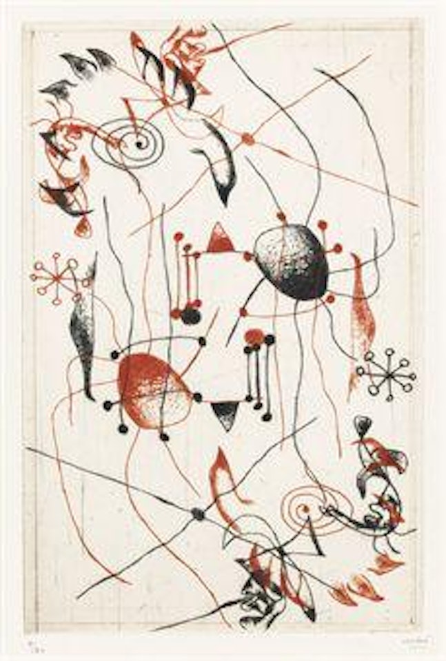 Série Noire et Rouge: one plate (Dupin 34) by Joan Miró