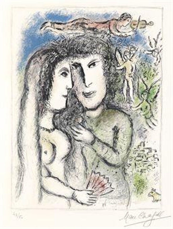 L'Ange Violiniste (M 833) by Marc Chagall