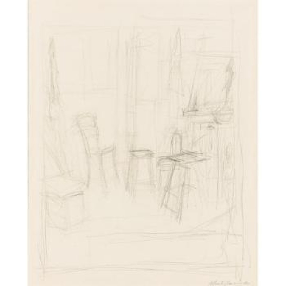 Intérieur De L'atelier (Recto) Femme Nue Debout Raturée (Verso) by Alberto Giacometti