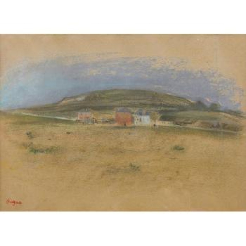 Maisons Au Pied D'une Falaise by Edgar Degas