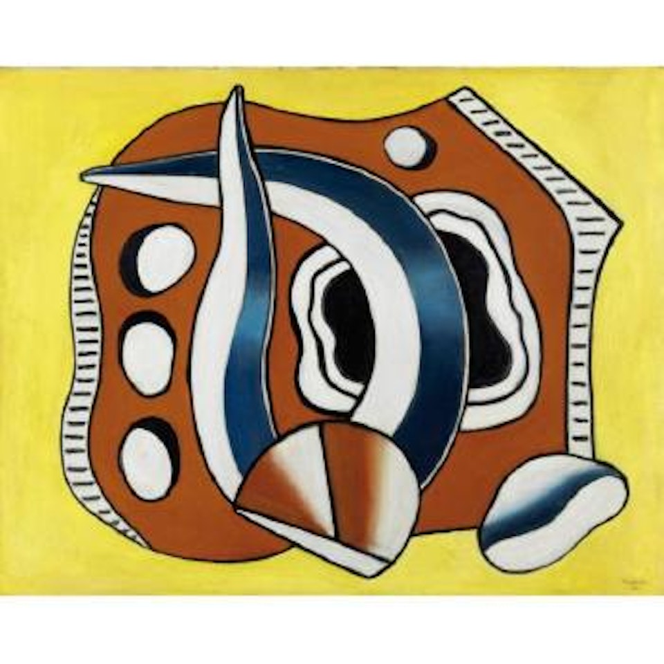 Composition Au Fond Jaune by Fernand Leger