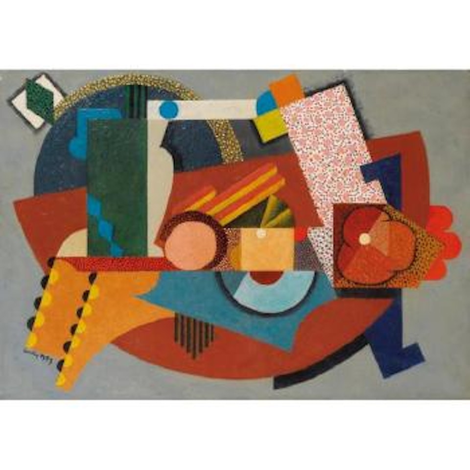 Composition Au Losange Vert Sur Carré Blanc by Auguste Herbin