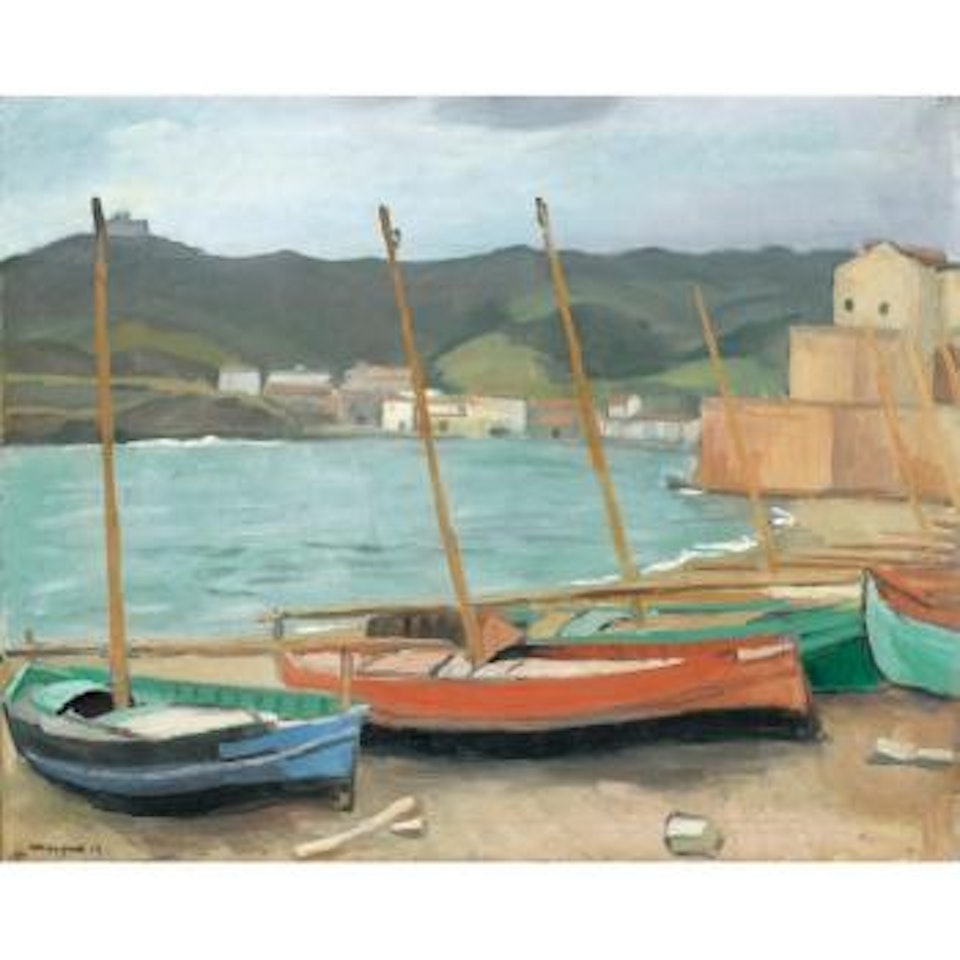 Barques À Collioure, Temps Gris by Albert Marquet