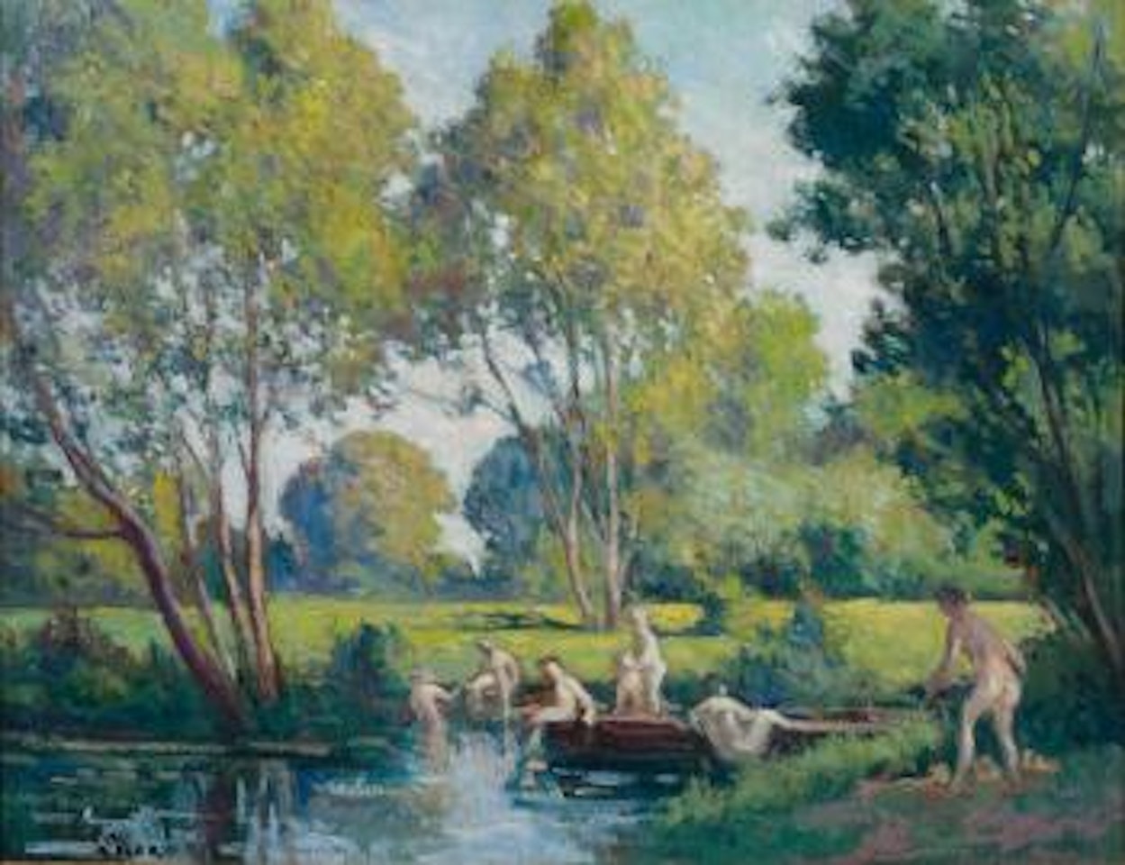 Baignade à Rolleboise by Maximilien Luce