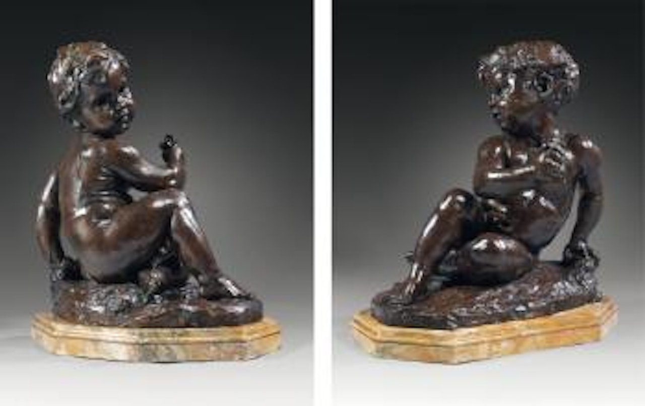Enfant assis Étude pour le monument aux petits enfants de la Reine Victoria by Aime Jules Dalou