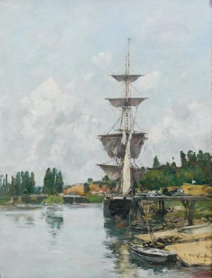 Le canal à Saint-Valéry-sur-Somme by Eugène Boudin