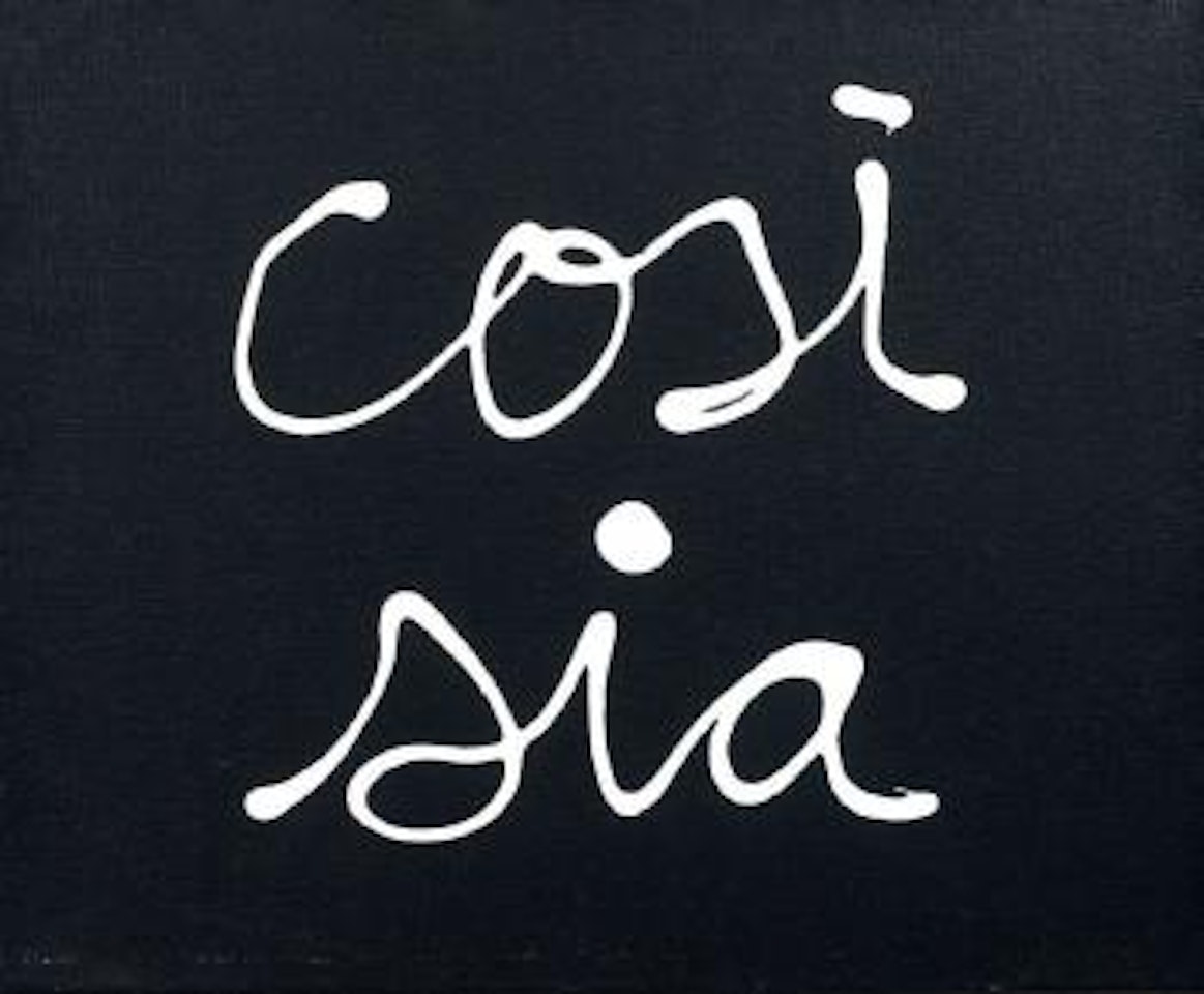 Così sia by Ben Vautier