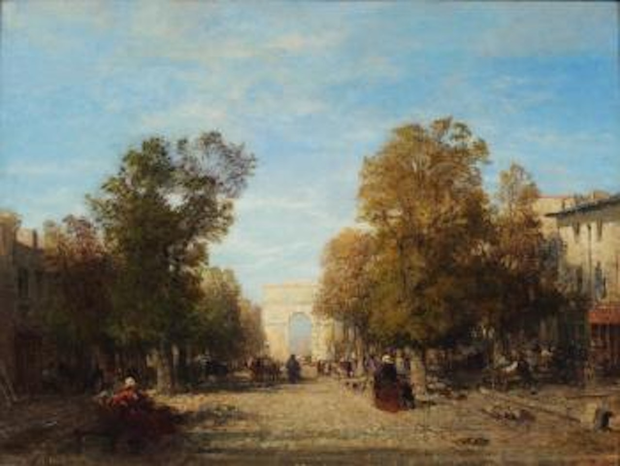 Paris, l'Arc de Triomphe depuis l'avenue de Neuilly by Félix Ziem