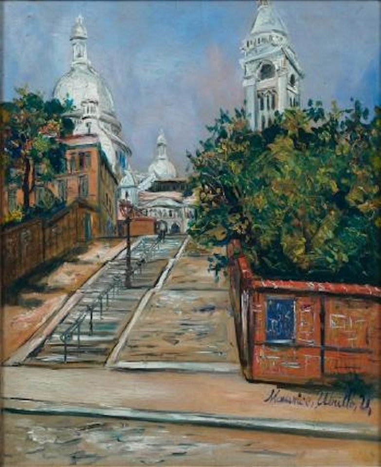 L'escalier de la rue du Mont-Cenis à Montmartre by Maurice Utrillo