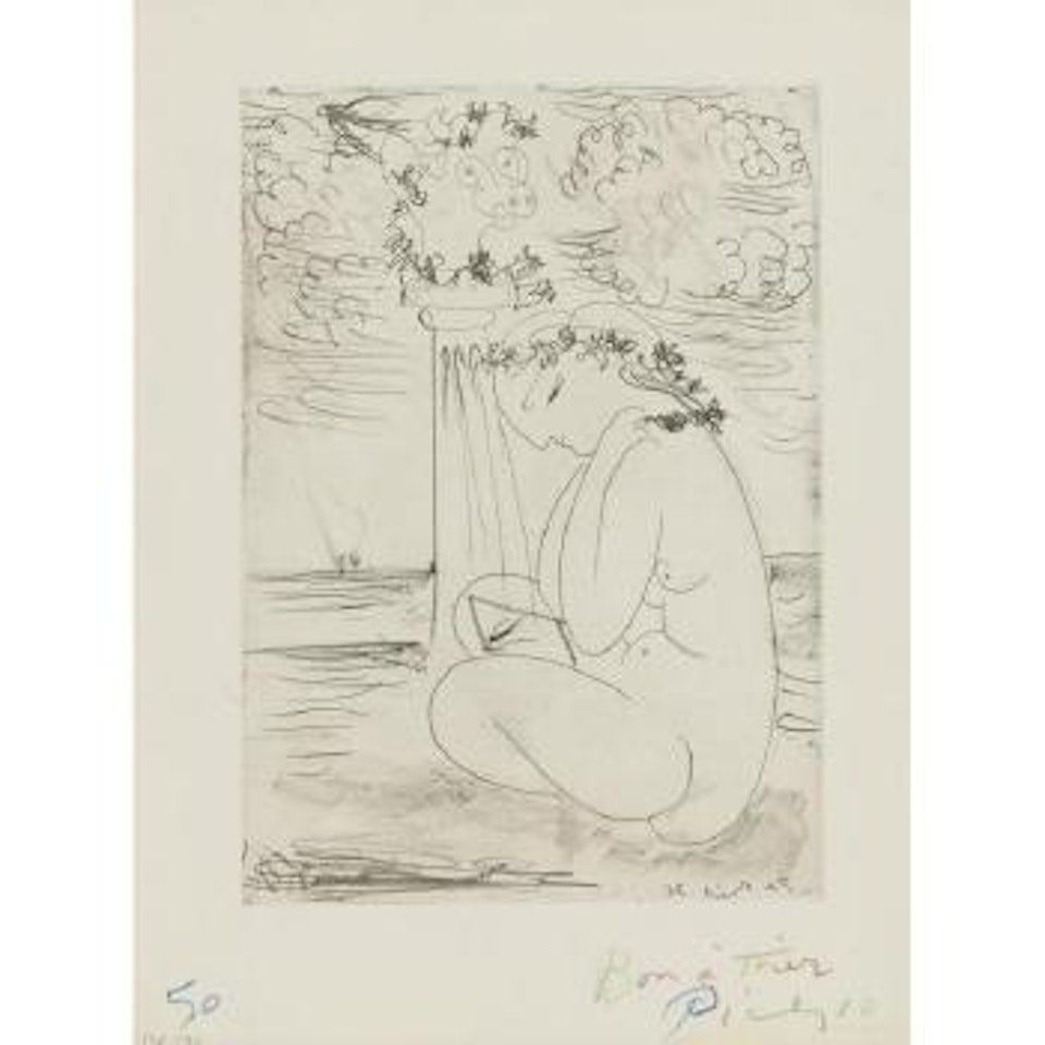 Jeune Femme Observant Une Hirondelle (B. 290; Ba. 610, Iia) by Pablo Picasso