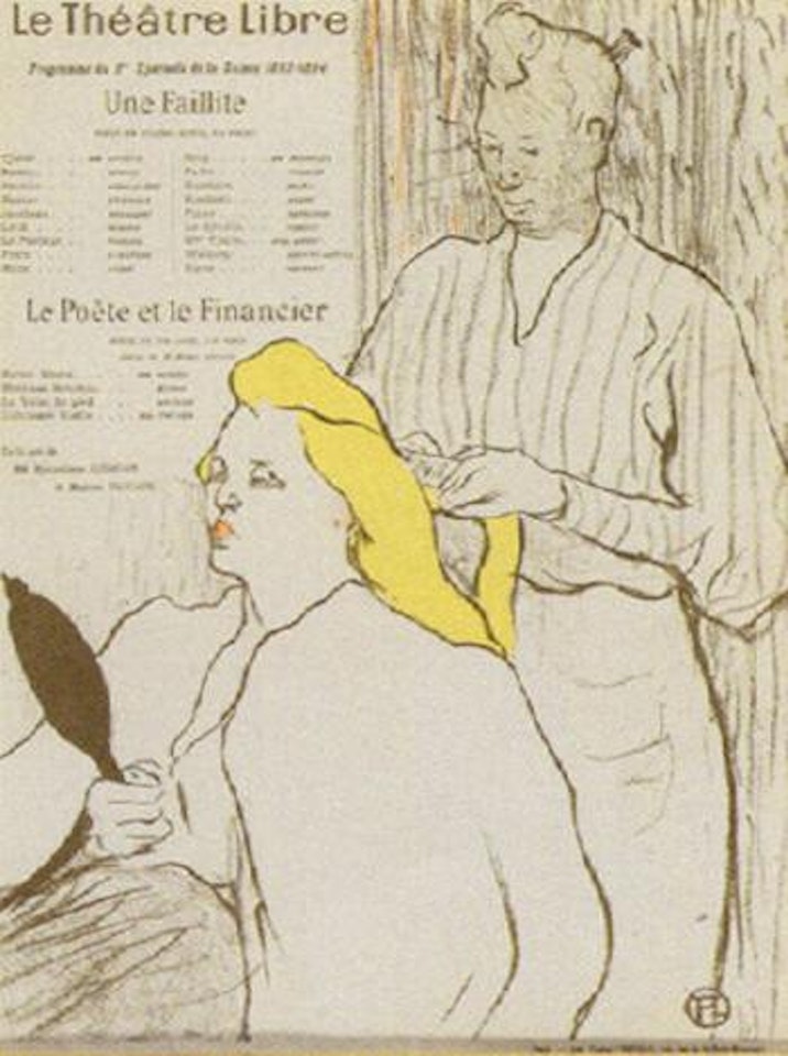 Le Coiffure, Programme Du Théâtre Libre (Adr. 40; W. 15) by Henri de Toulouse-Lautrec