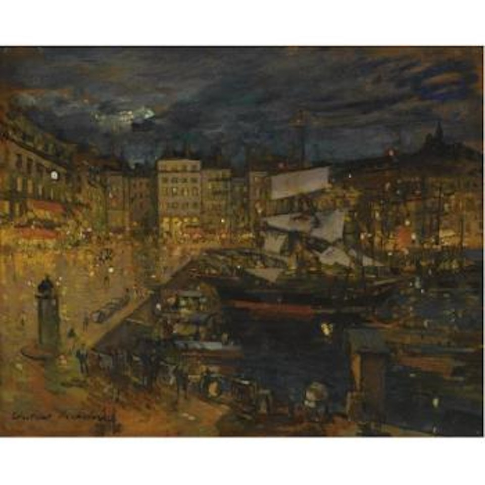 The Port Of Marseille By Night by Konstantin Alekseevich Korovin