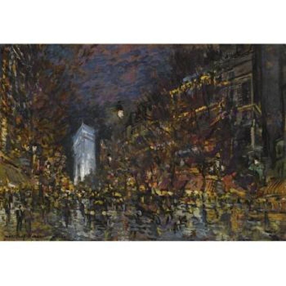 View Of Paris By Night by Konstantin Alekseevich Korovin