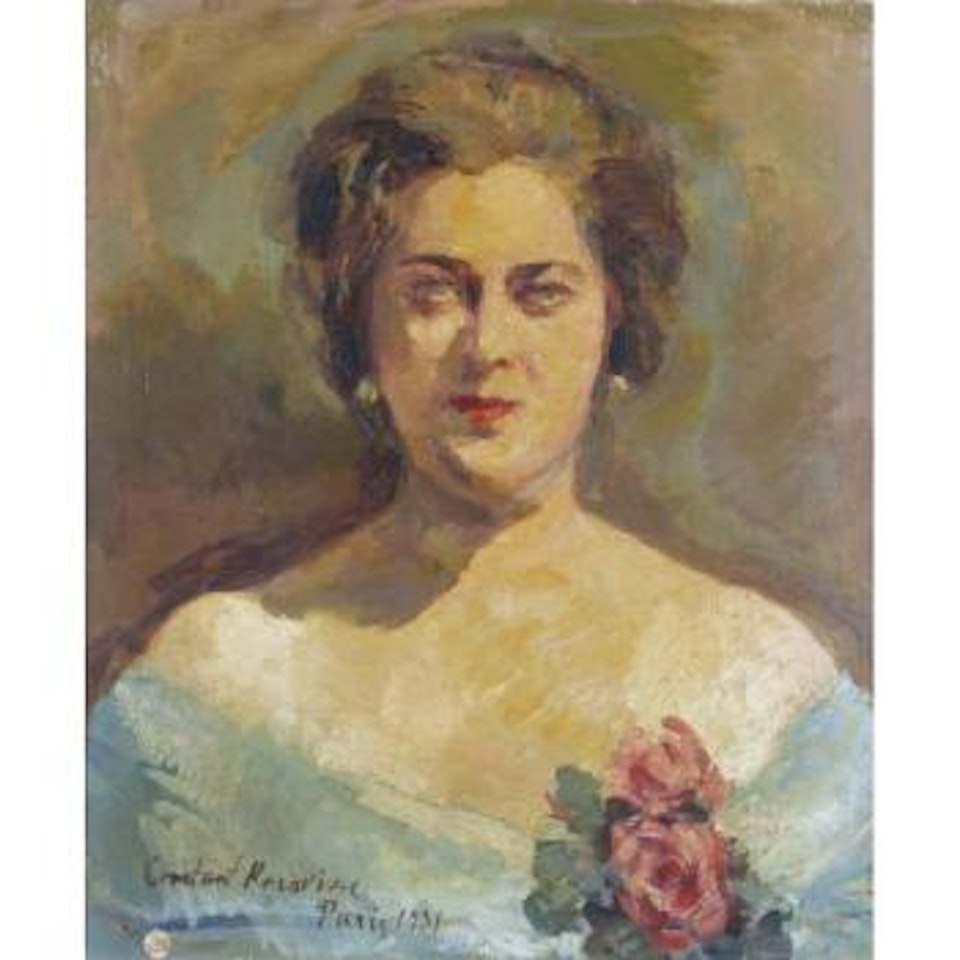 Portrait Of A Lady by Konstantin Alekseevich Korovin