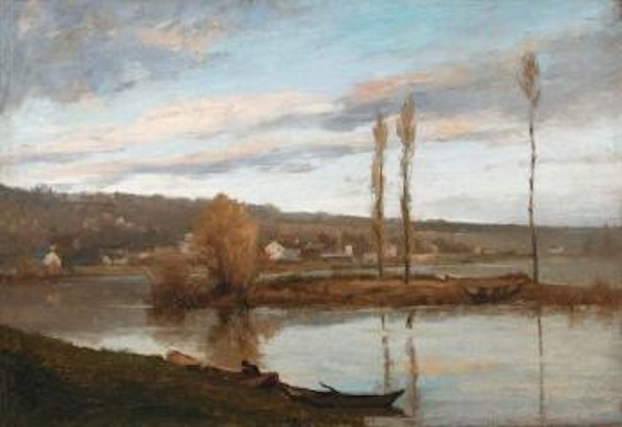 Seine à Bougival by Gustave Courbet