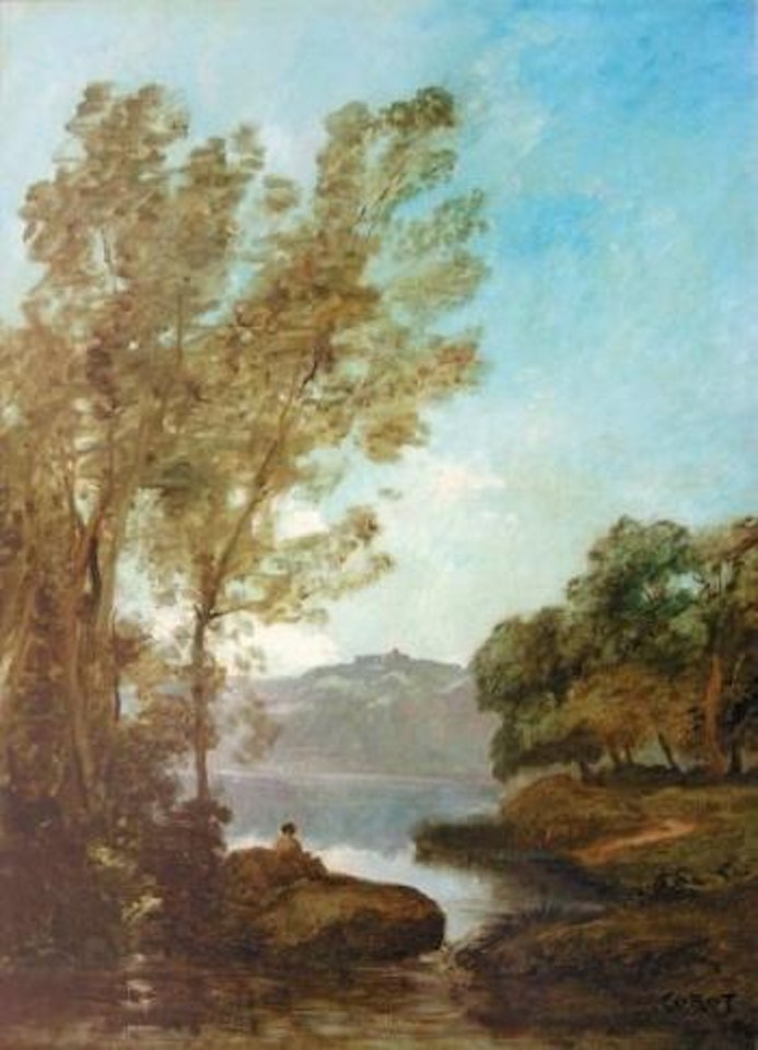 Pêcheur à la ligne by Jean-Baptiste Oudry
