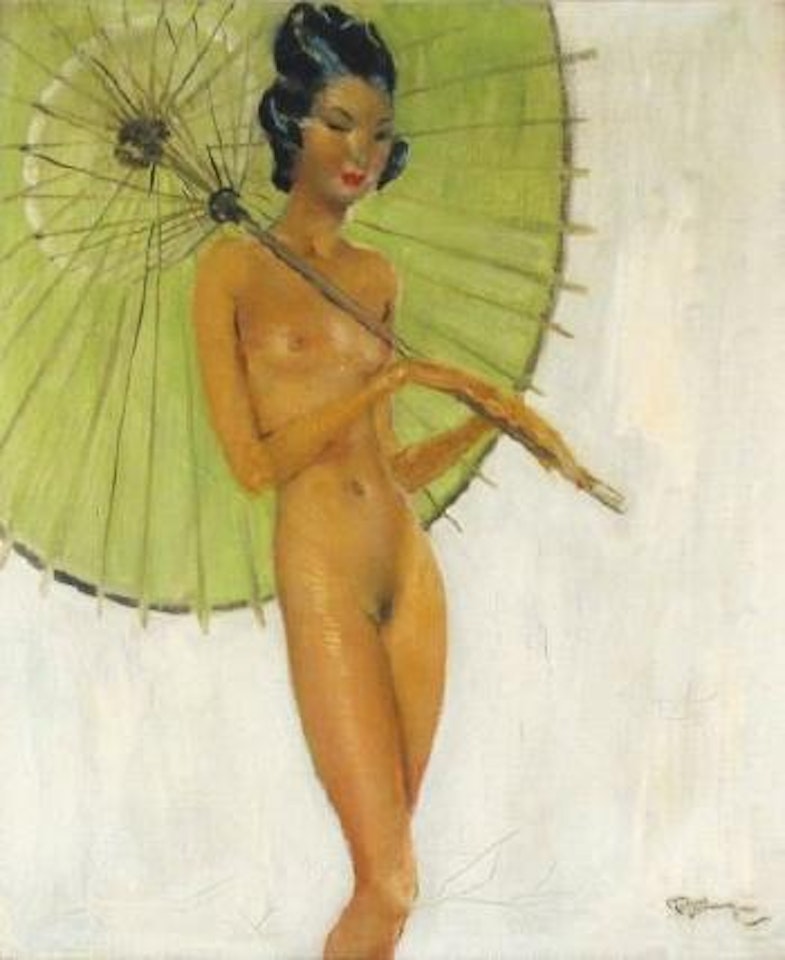 Elégante à l'ombrelle by Jean Gabriel Domergue