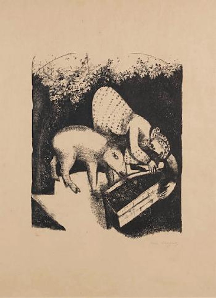 The Trough I (Mourlot 25) by Marc Chagall