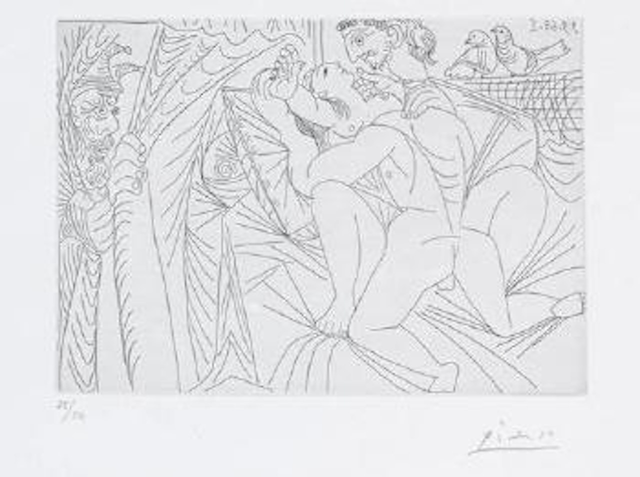 Raphaël et la fornarina XXIV (from Séries 347) (Bloch 1799) by Pablo Picasso