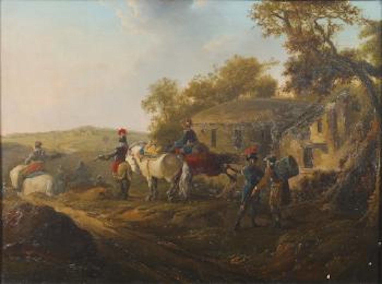 La halte des militaires by Francesco Giuseppe Casanova