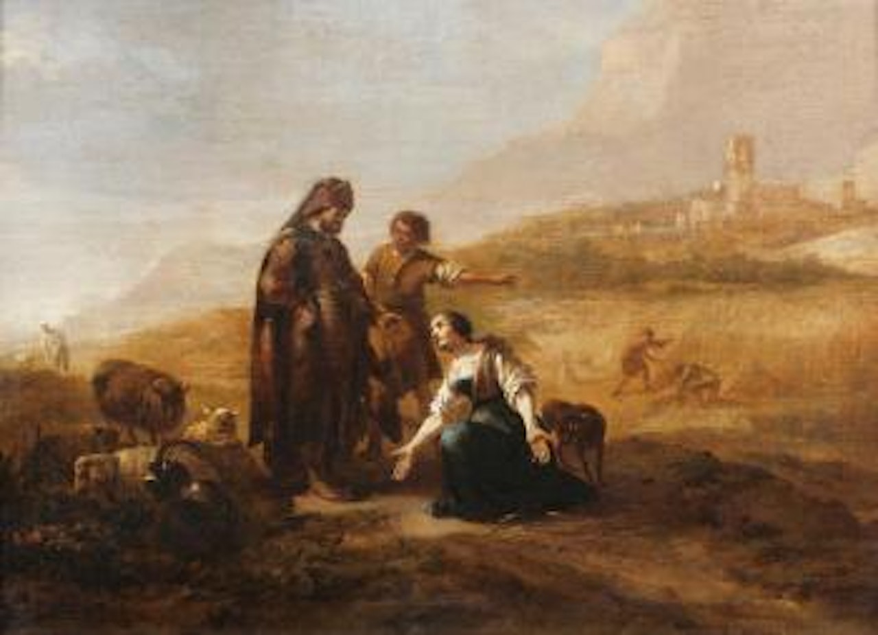 Paysage avec Ruth et Booz by Nicolaes Pietersz Berchem