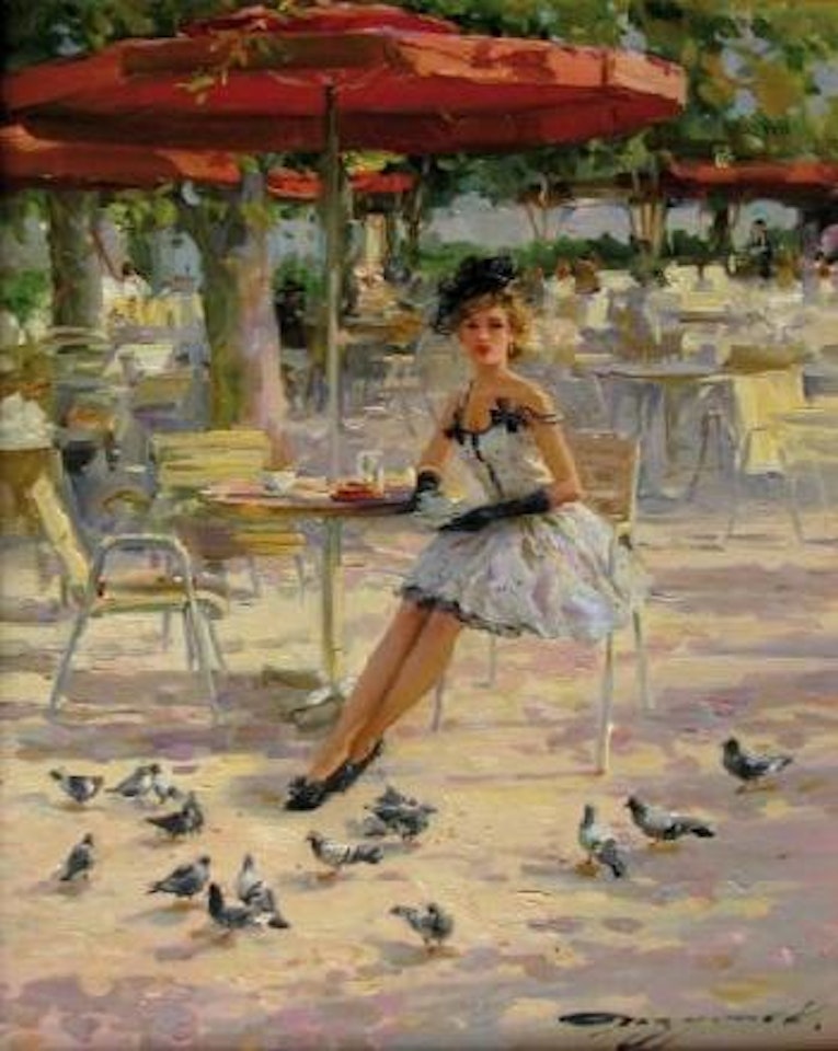 Café dans le jardin des Tuileries by Constantin Razoumov