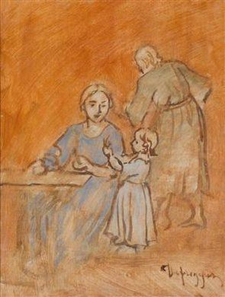 Family in the Parlour by Franz von Defregger