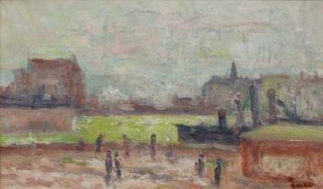 Dieppe, bateaux à quai by Maximilien Luce