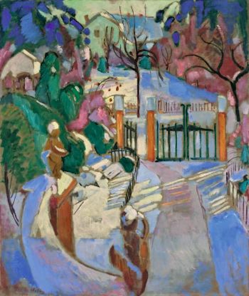 Vorgarten im winter by Oskar Moll