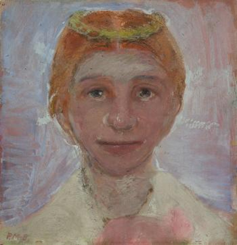 Selbstbildnis mit gelbem Kranz by Paula Modersohn-Becker