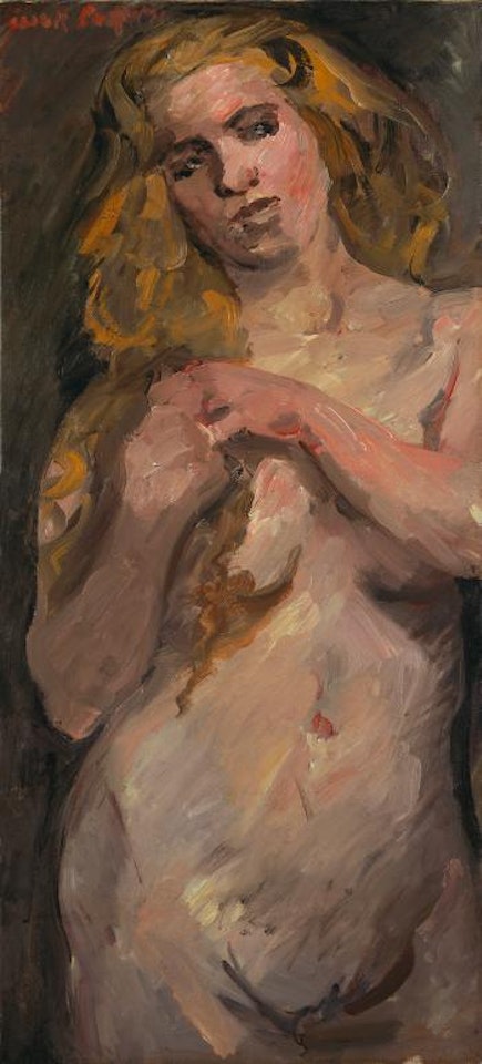 Weiblicher akt, Kniestück by Lovis Corinth
