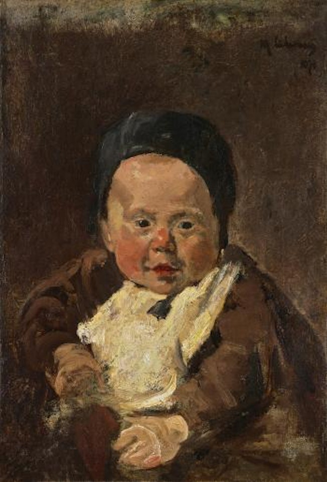 Kinderkopf - studie zu dem Gemälde, die geschwister by Max Liebermann
