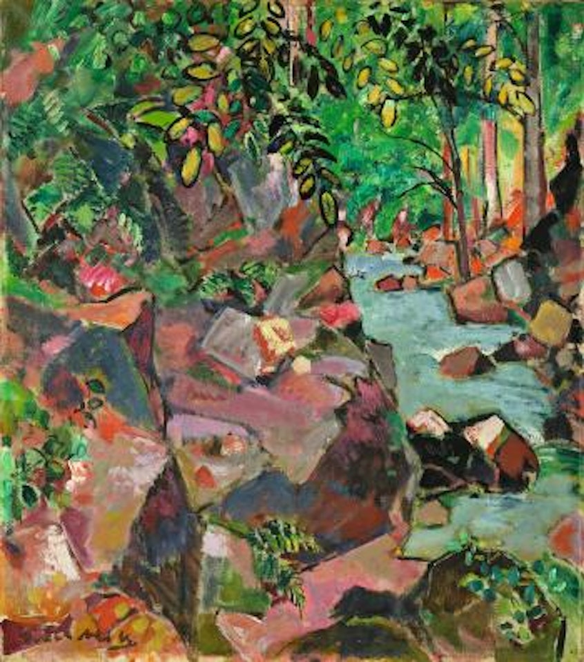 Felsen am Bach by Oskar Moll