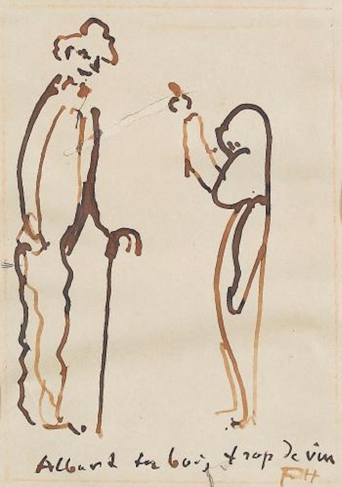 Albert tu bois trop de vin by Ferdinand Hodler