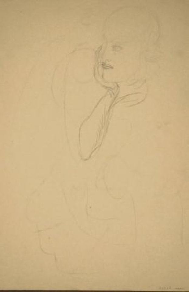 Visage de femme. Femme se tenant le visage by Salvador Dali