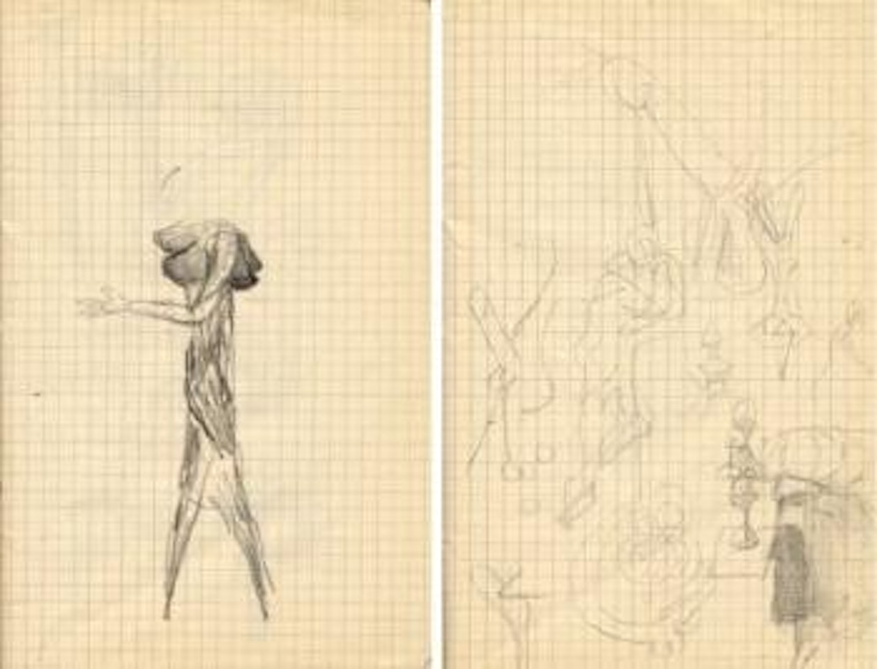 Nouvelle silhouette du sex-appeal, étude de décoration, levres, sexes et visage, étude de levre, nez et visage by Salvador Dali