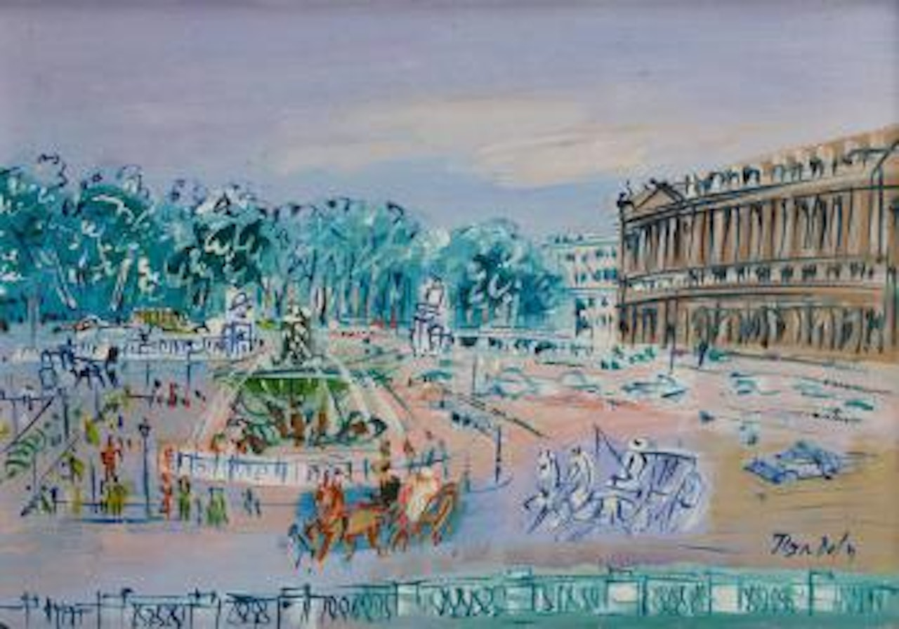 Paris, fontaine sur la Place de la Concorde by Jean Dufy