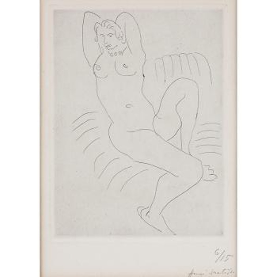 Nu au fauteuil raye (D. 141) by Henri Matisse